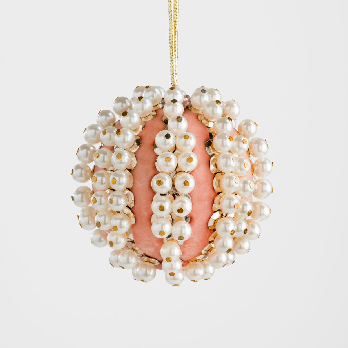 Pearl and Velvet Ball Ornament