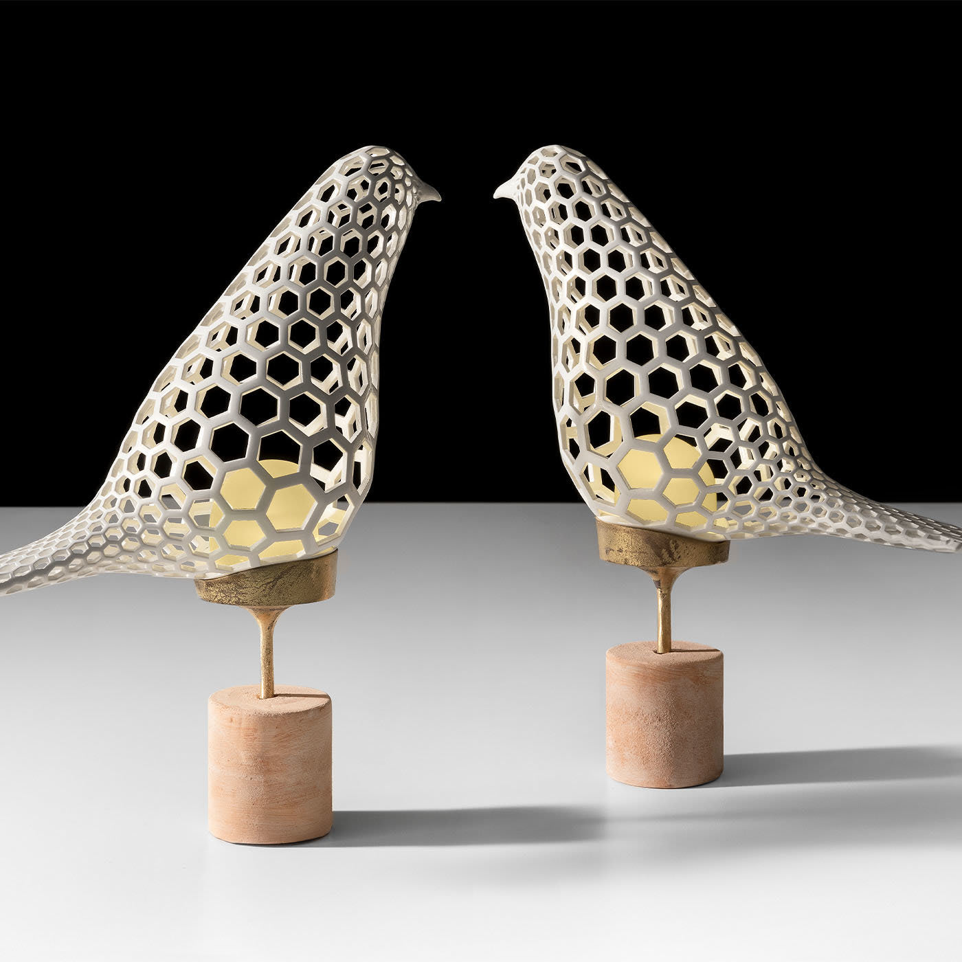 Cher Ami Small Terracotta Lantern by Pietro Lunetta