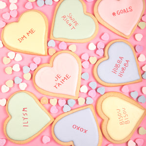 Conversation Heart Sugar Cookies, Set of 12