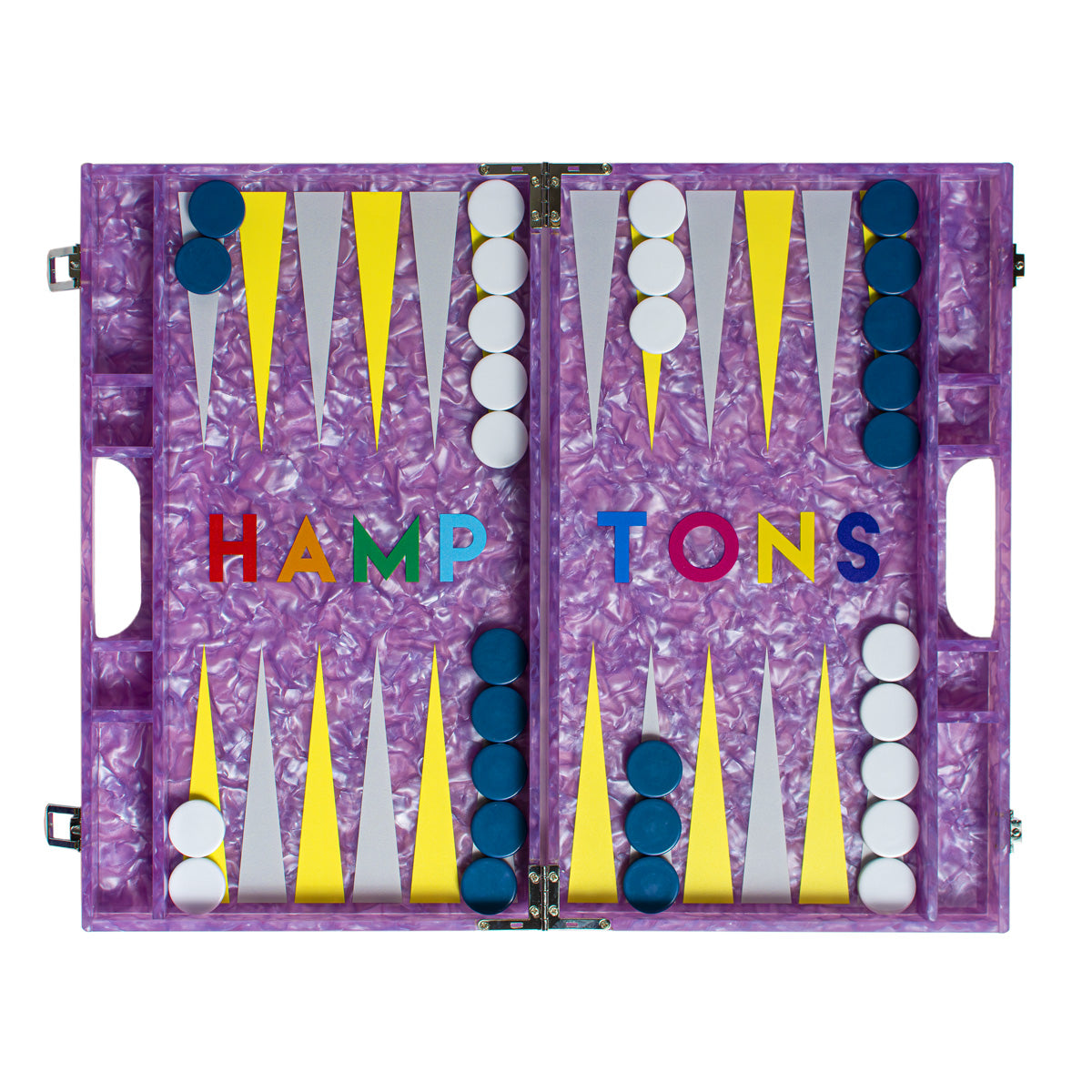 Hamptons Backgammon Board in Purple