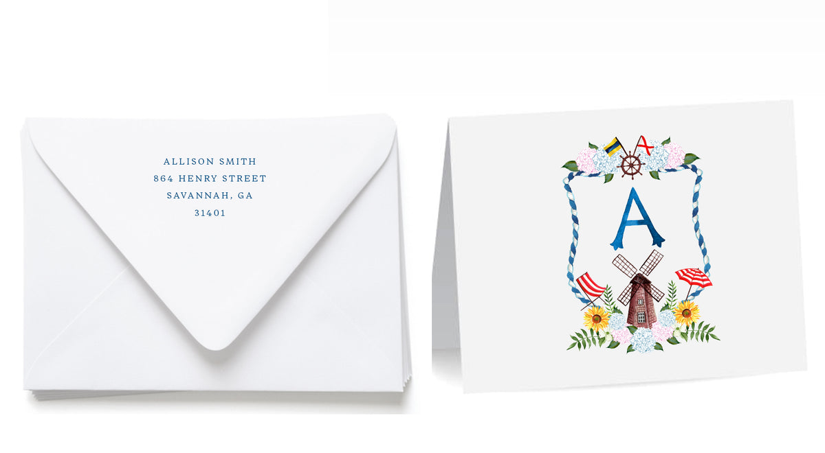 Personalized Crest Stationery Set