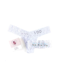 I Do Low Rise Thong & Garter Box Set