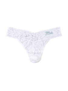 Mrs. Original Rise Thong-WHITE-BLUE CRYSTALS-Hanky Panky