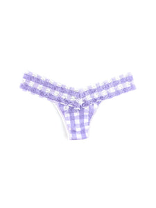 Printed Signature Lace Low Rise Thong