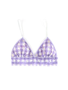 Printed Signature Lace Padded Triangle Bralette