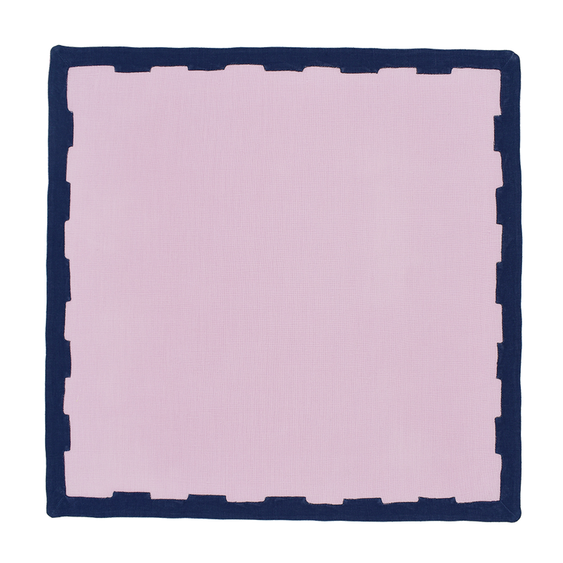 Hanover Placemats in Lilac and Navy, Set of 2