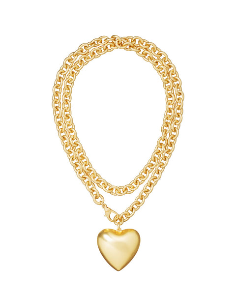Heart & Soul Necklace in Gold | Over The Moon
