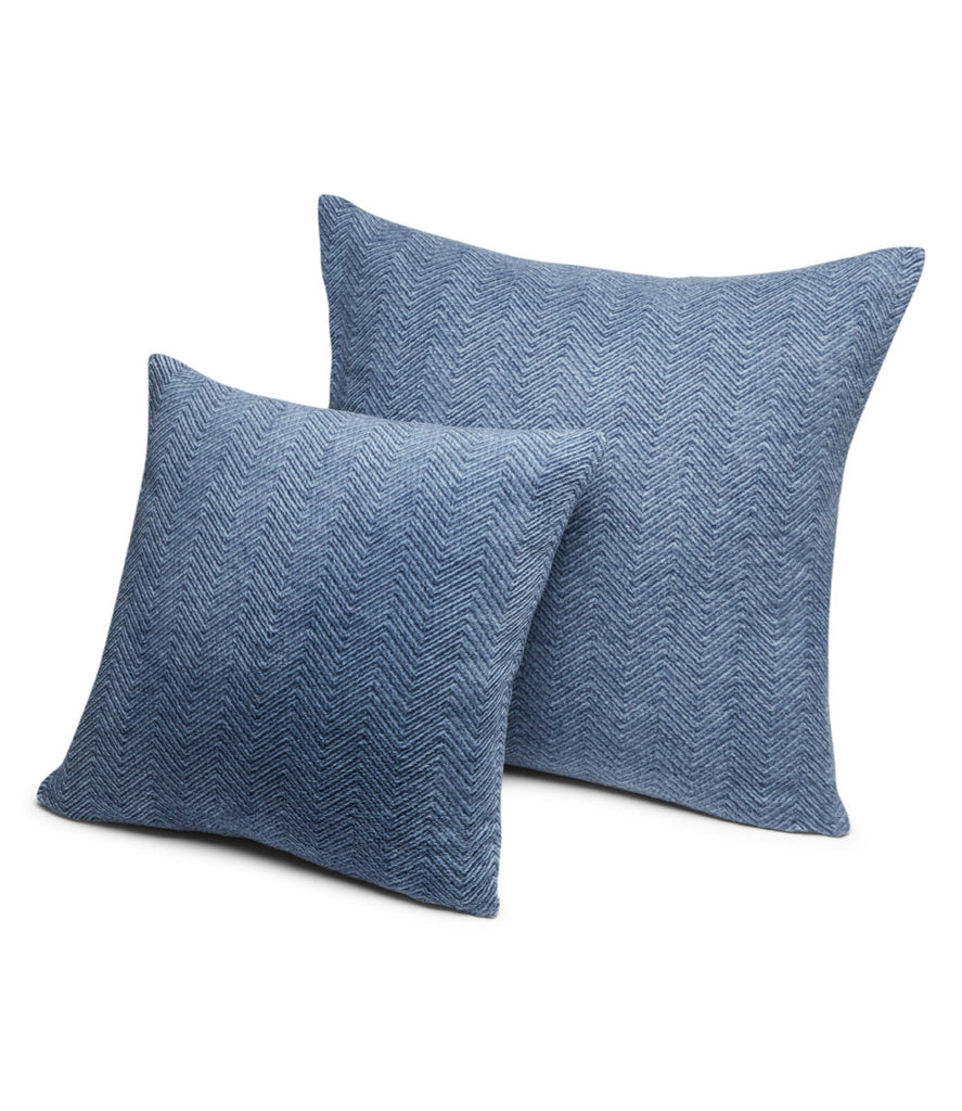 Bayside Herringbone Euro Pillow Covers | Over The Moon