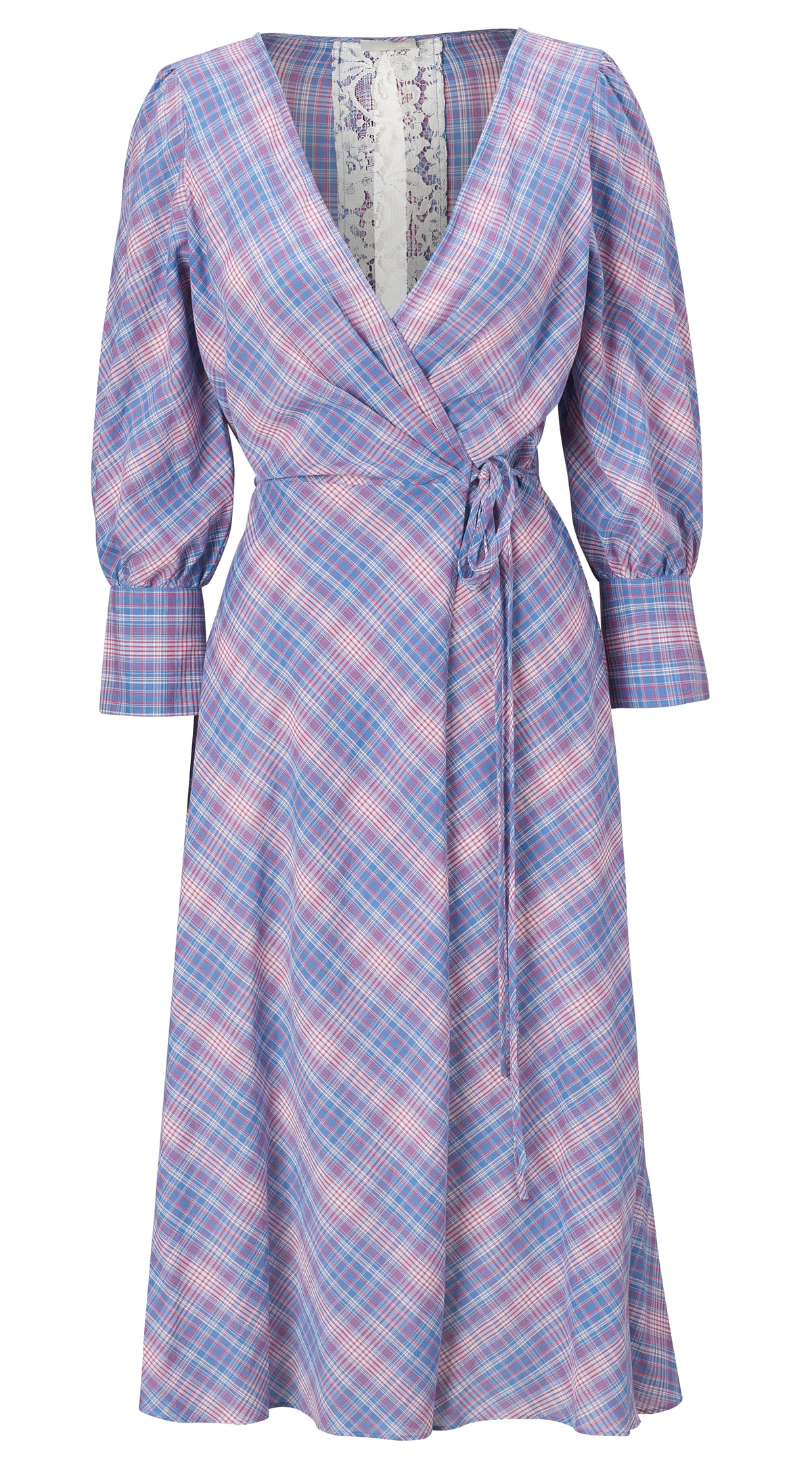 Hestia Purple Cotton Wrap Dress