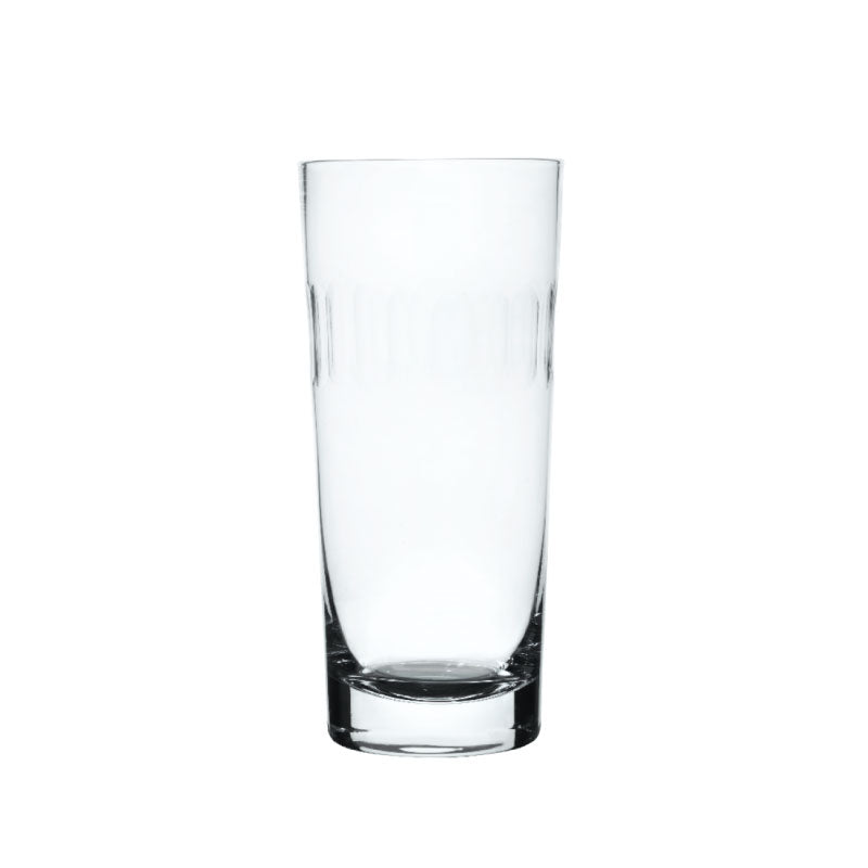 Crystal Highballs with Lens Design, Set of Four