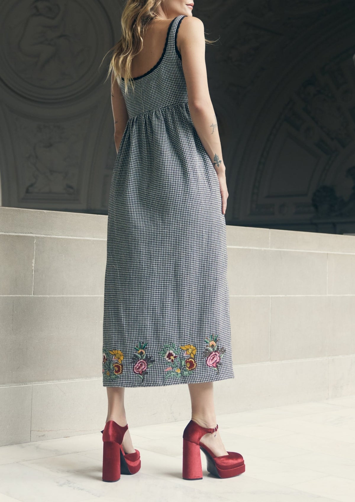 Emily Embroidered Midi Dress