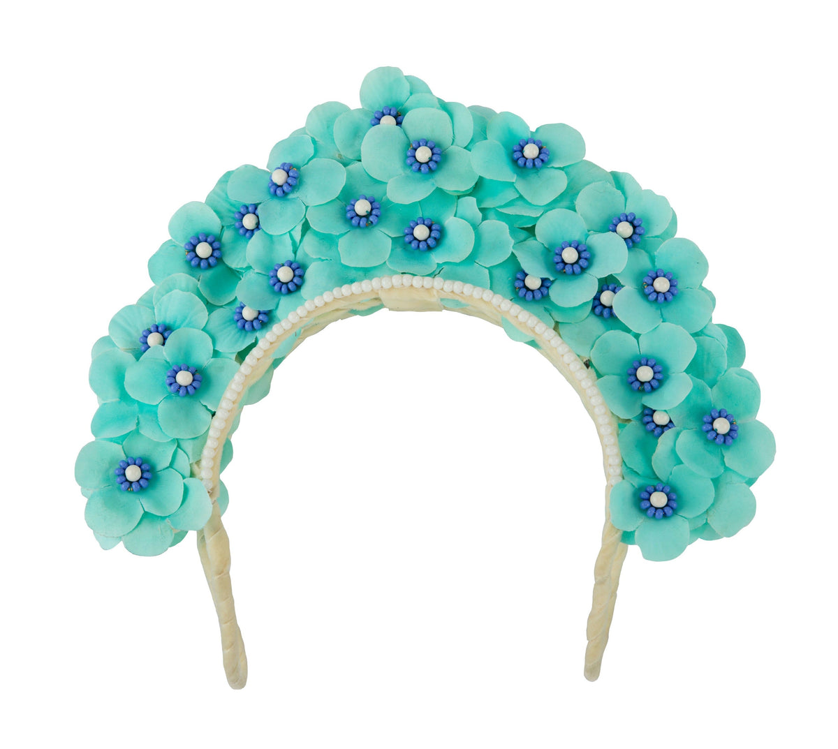 Flower Crown Headpiece in Blue
