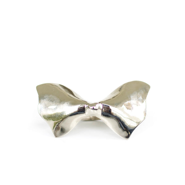 Bow Napkin Ring, Silver