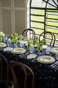Manzanilla Navy Rectangular Tablecloth