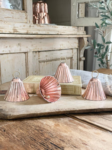 CMK Copper Bell Ornaments, Set of 4