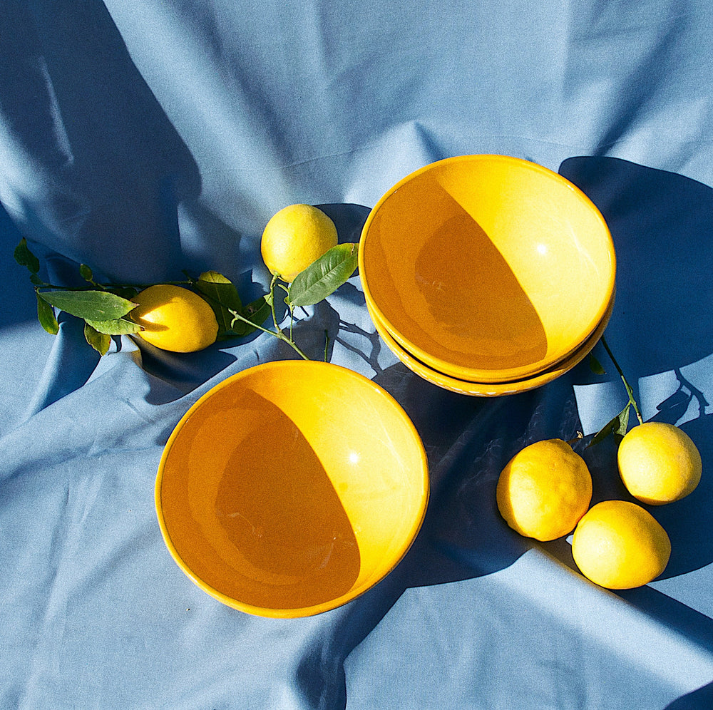 MEDIUM bowl with yellow glaze - Pomelo casa