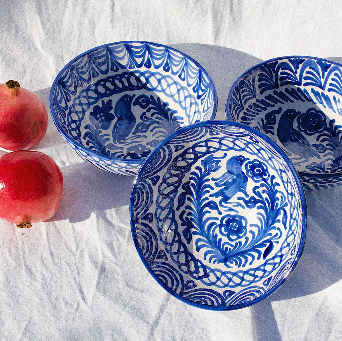 MEDIUM bowl with hand painted designs - Pomelo casa