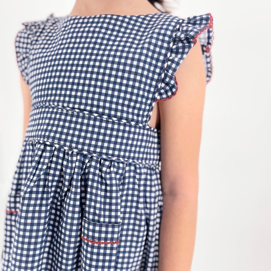 blue and white gingham pinafore dress Vintage EXP Jeans by Express Blue Gingham Pinafore Dress Womens Large Cotton
