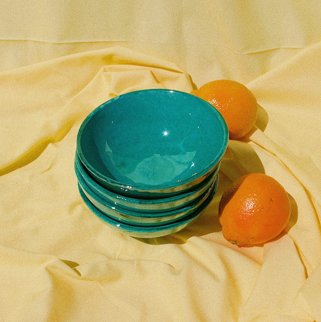 SMALL bowl with green glaze - Pomelo casa