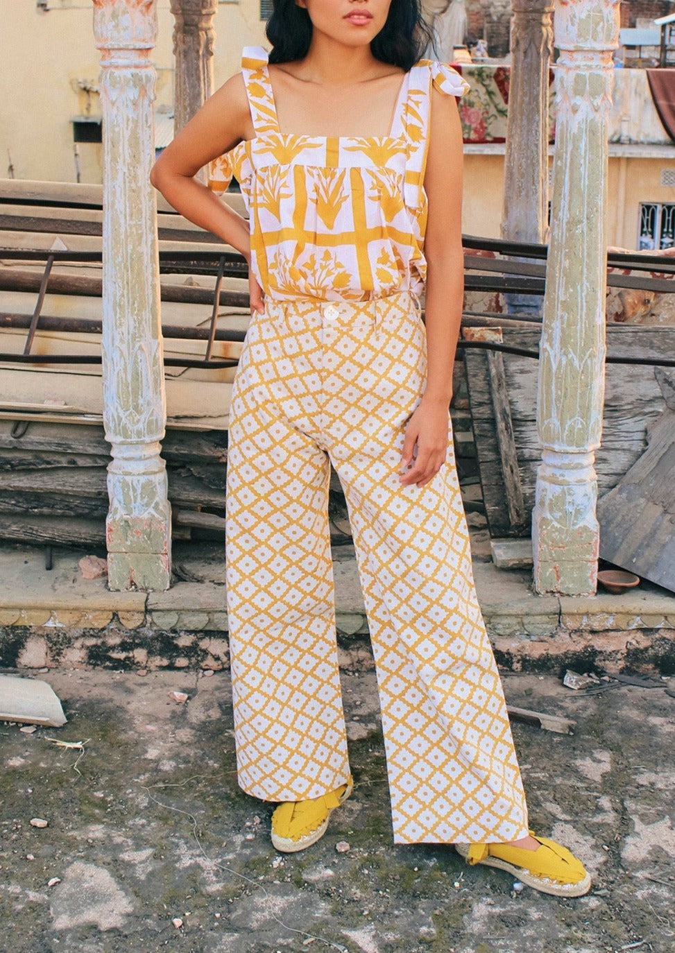 Disco Pant in Honey & Coconut