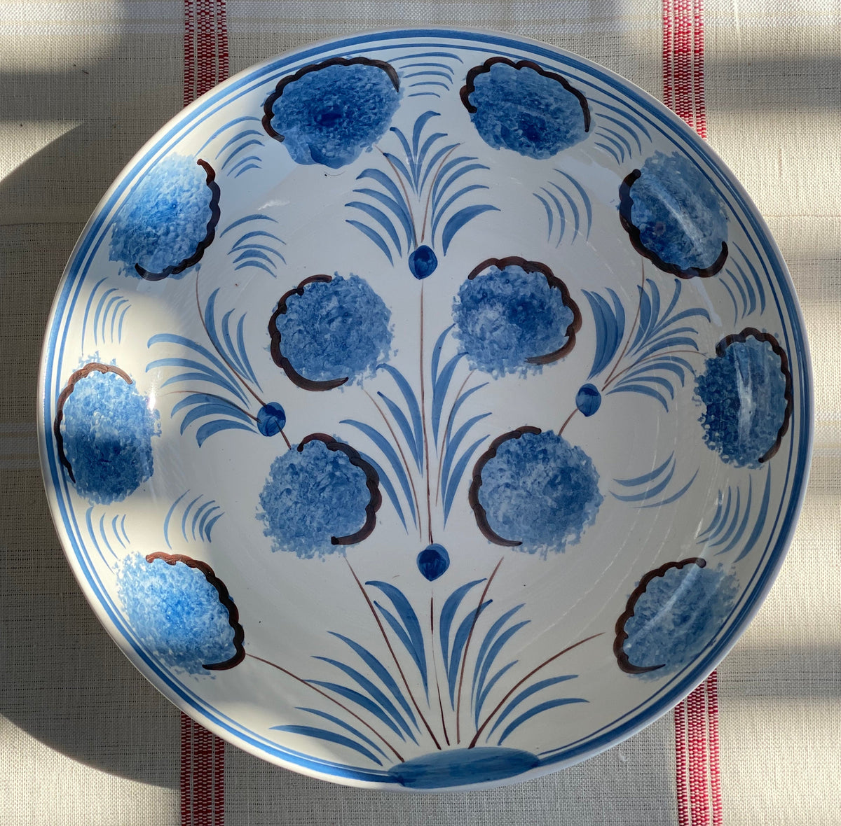 Blue Flower Serving Bowl