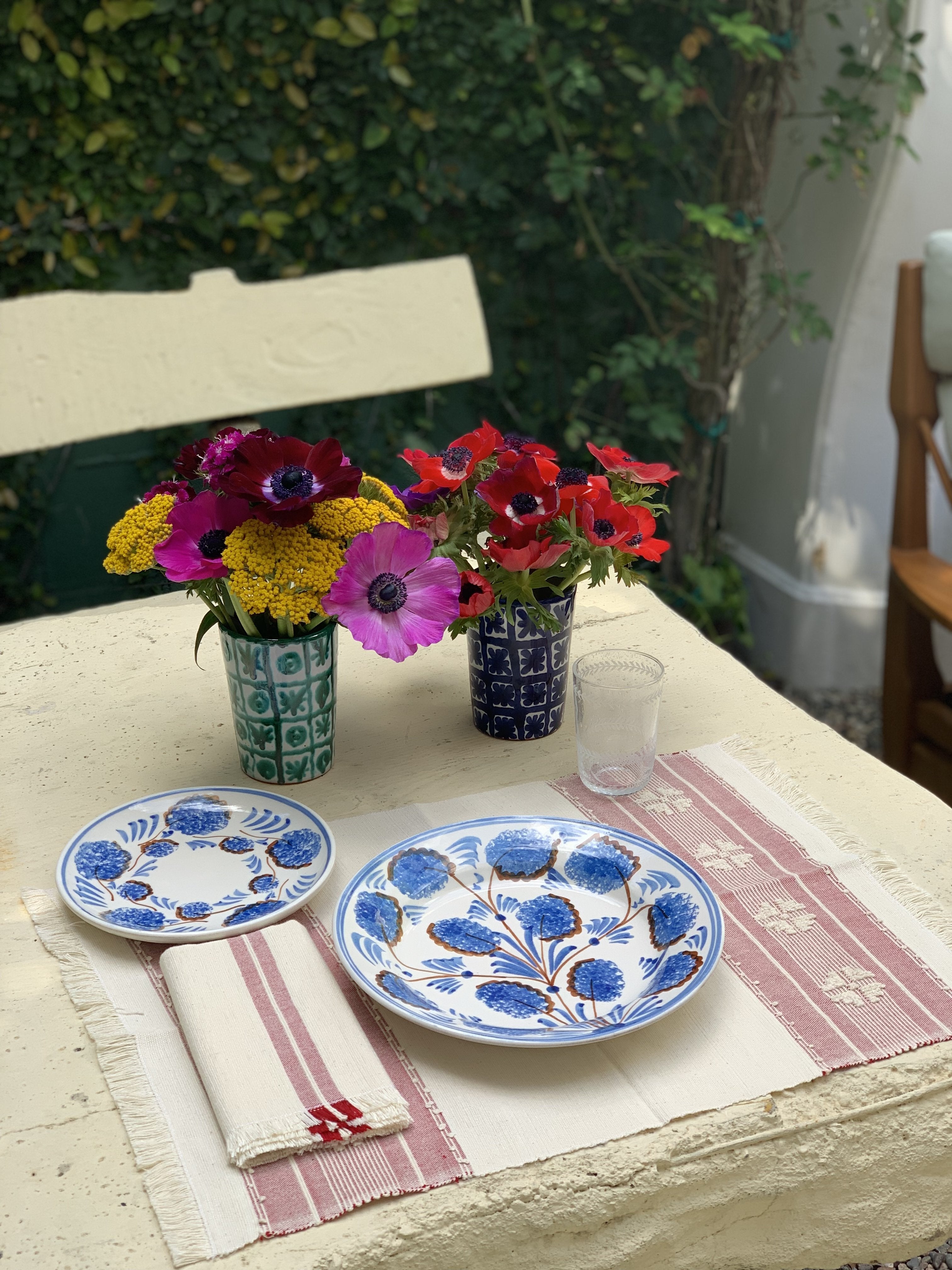 Blue Flower Dessert Plate | Over The Moon