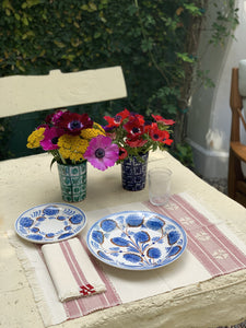 Blue Flower Dessert Plate
