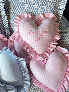 Baby Heart Ruffle Pillow - Premium  from Tricia Lowenfield Design 