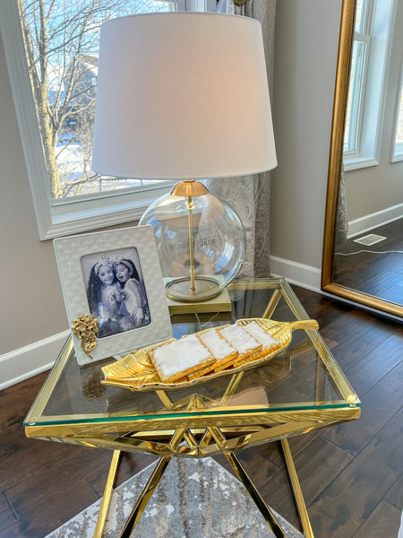 18" Gold Leaf Tray