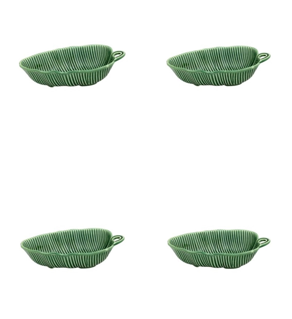 Leaves Bowl Banana 21" Leaf in Green, Set of 4