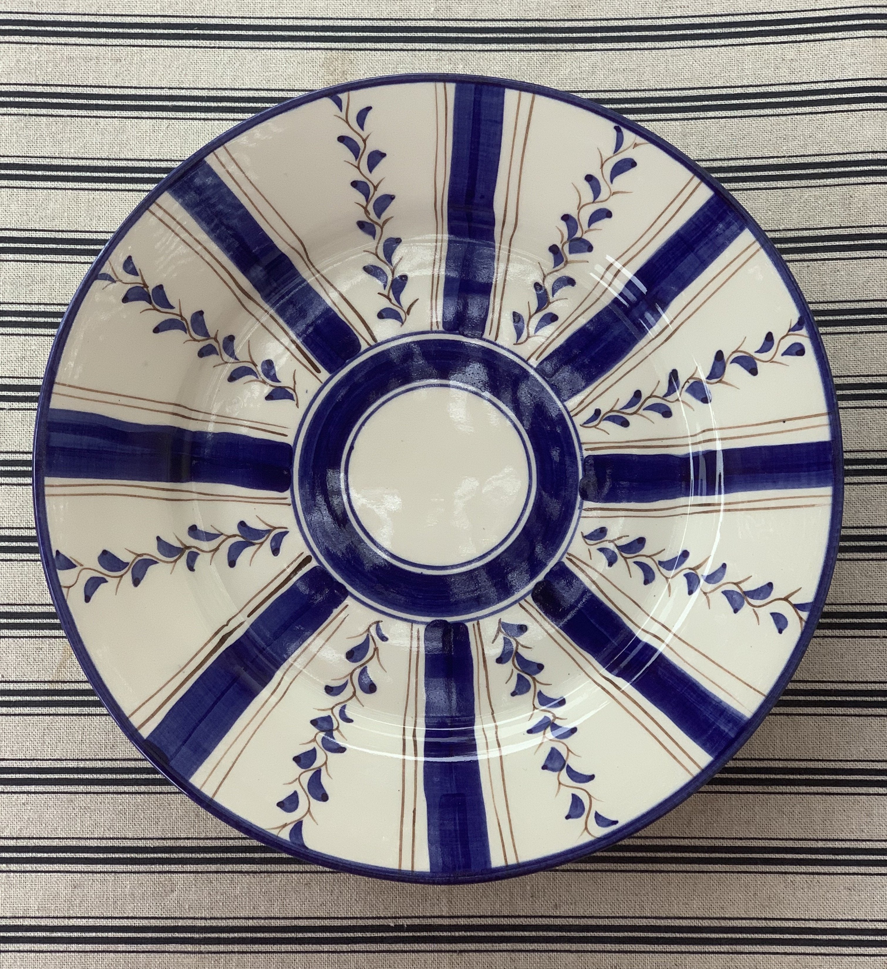 Blue Stripe Dinner Plate