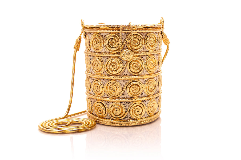 Spiral Inlay Cylinder Bag
