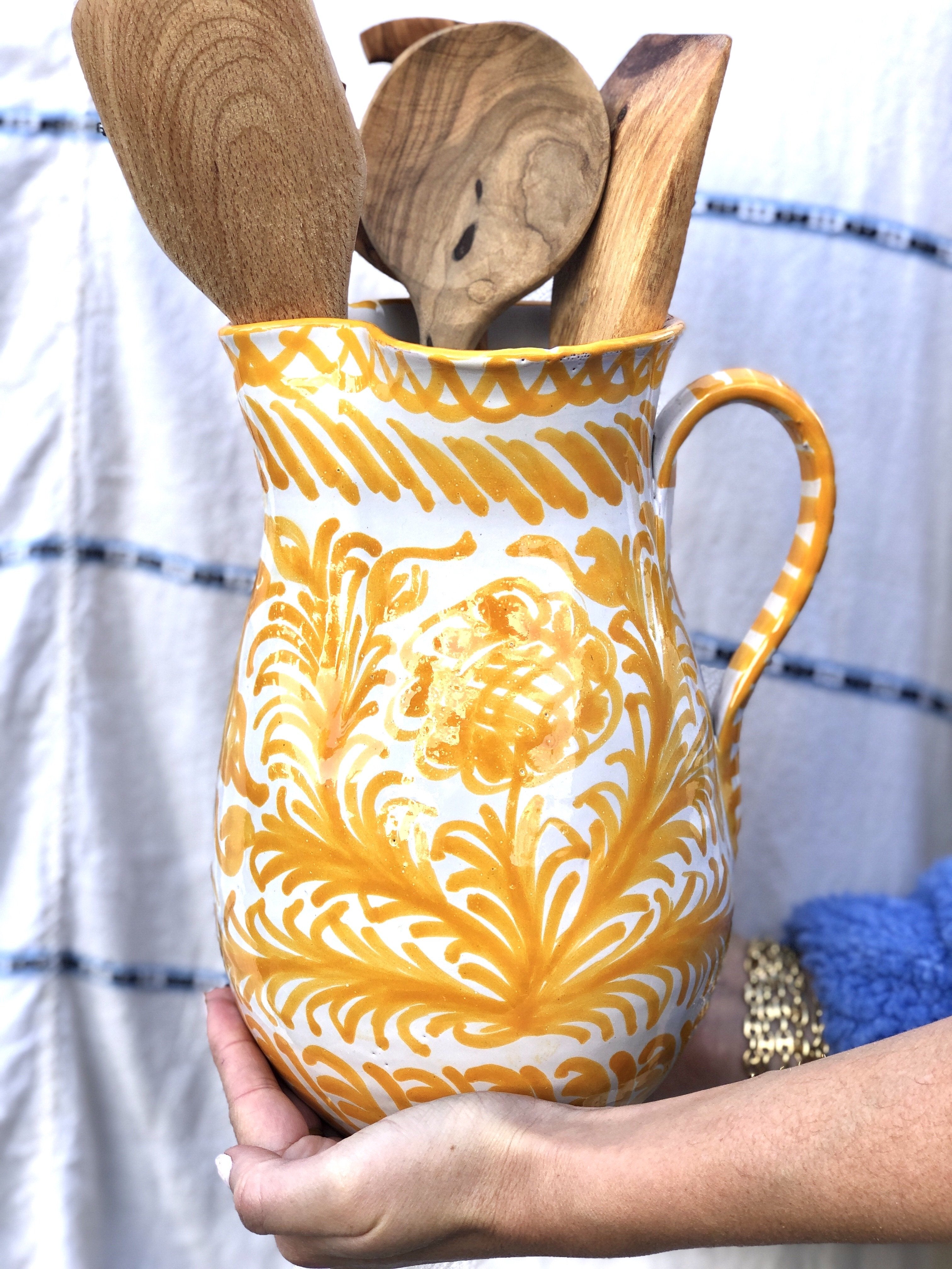 Casa Amarilla Large Pitcher with Hand-painted Designs