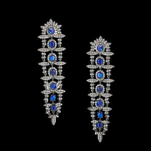 Himmat Blue Sapphire and Diamond Earrings