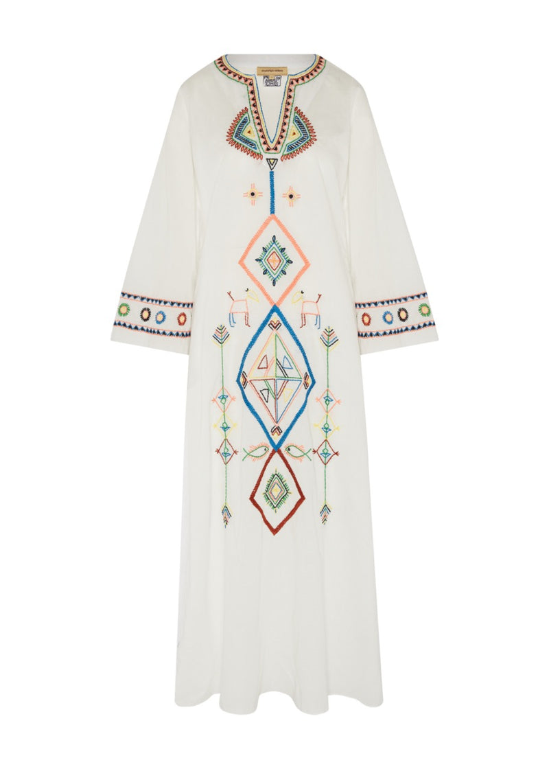 India Kaftan in White