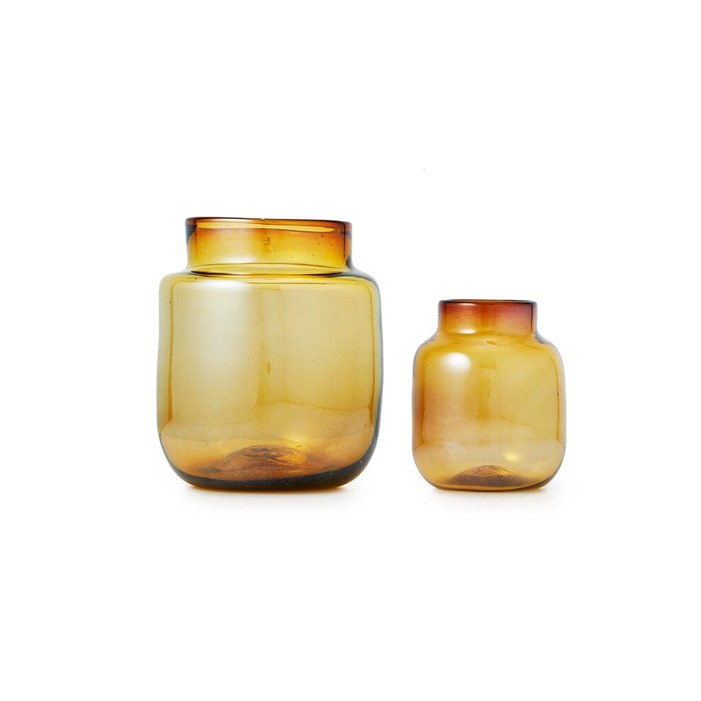 Iridescent Amber Apothecary Vase