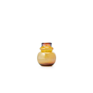 Iridescent Amber Hourglass Vase Tabletop St. Frank Standard 