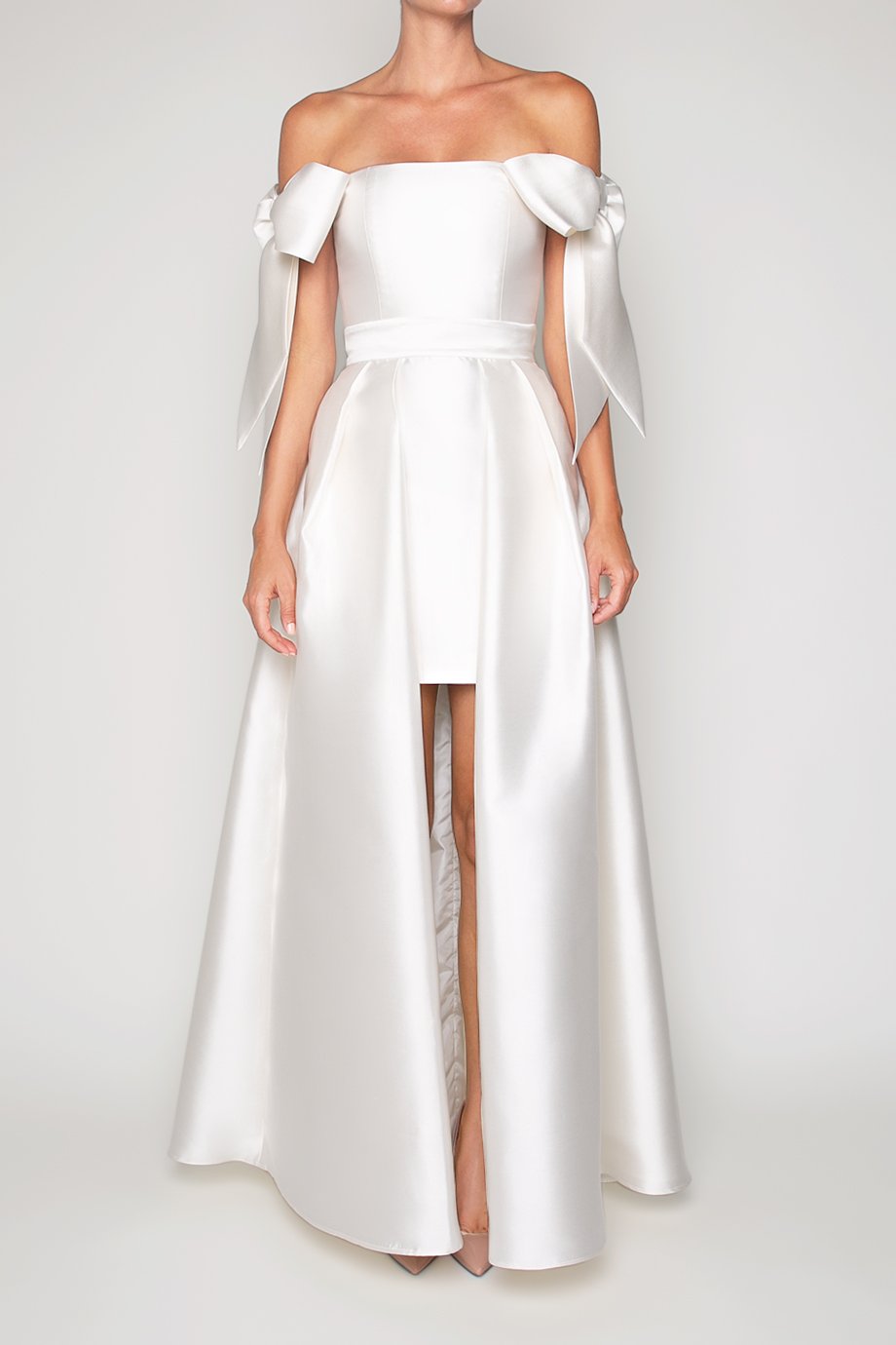 wool dress white Blend Dresses style bodice gently falls over an elasticated waist Isabella Silk and Wool Mini