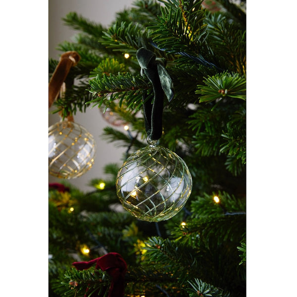 Swirl Glass Bauble in Green