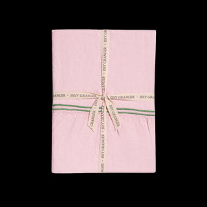 Double Piped Linen Tablecloth in Pink