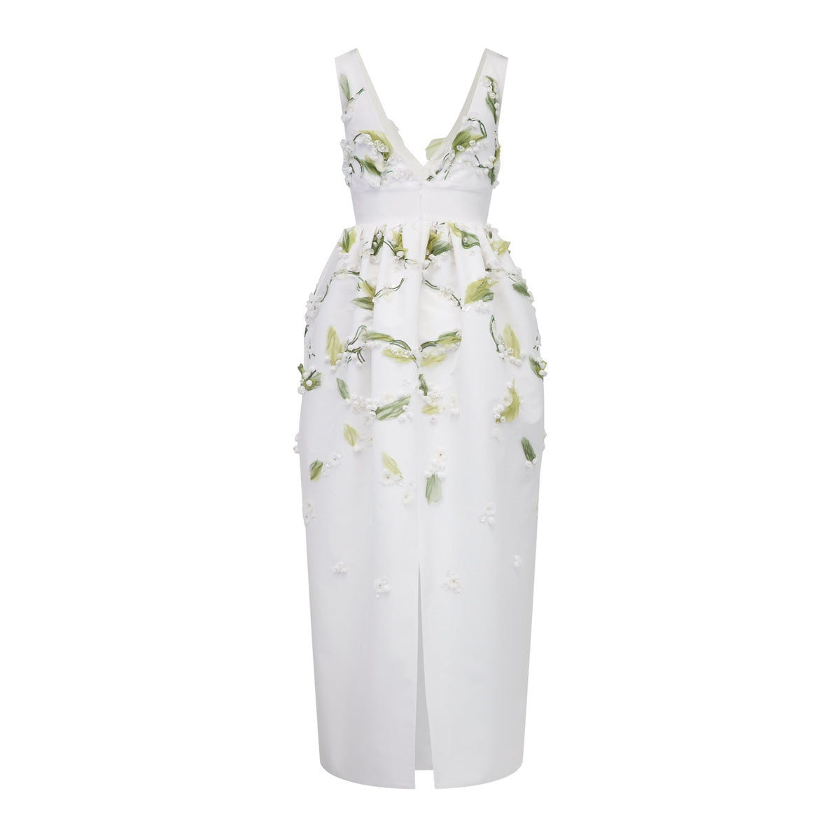 Rainey Dress in Ivory Faille