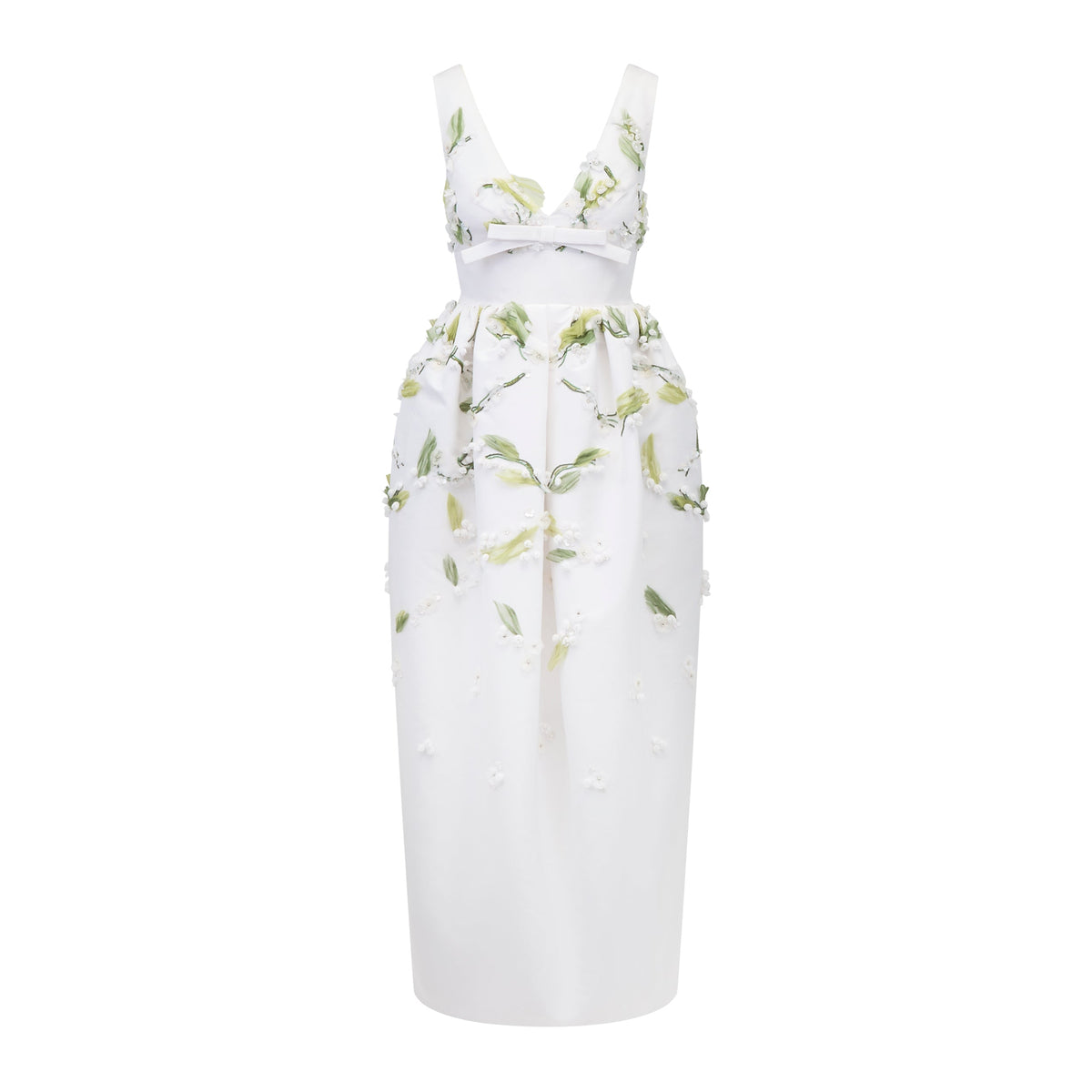 Rainey Dress in Ivory Faille