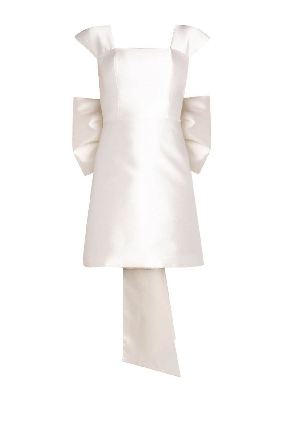 engagement party dress with bow Bransley White Bow Dress for Engagement Party