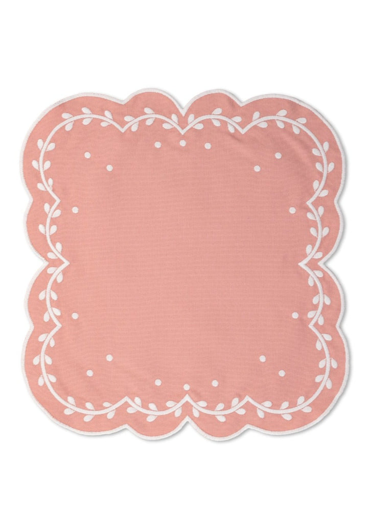 Ivy Placemat and Napkin Set in Pink