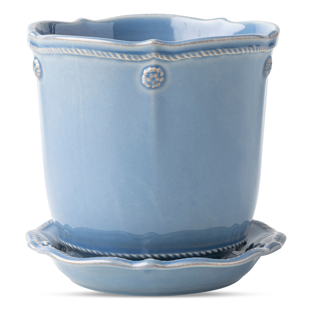 Berry & Thread Chambray 7" Planter & Saucer
