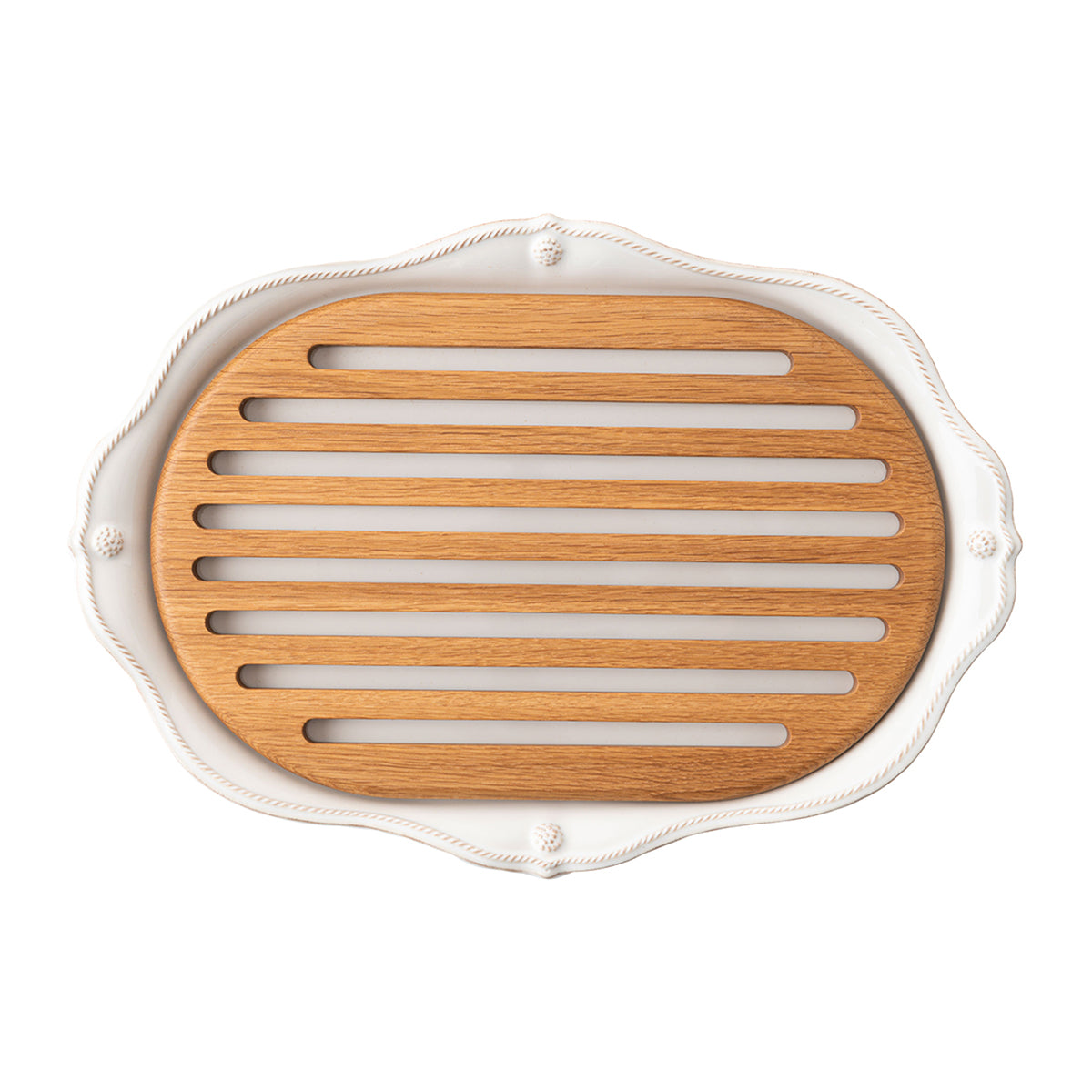 Berry and Thread Whitewash Challah Board