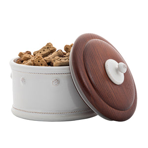 Berry & Thread Whitewash Dog Treat Canister