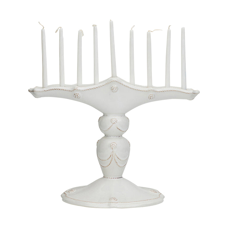 Berry and Thread Whitewash Menorah