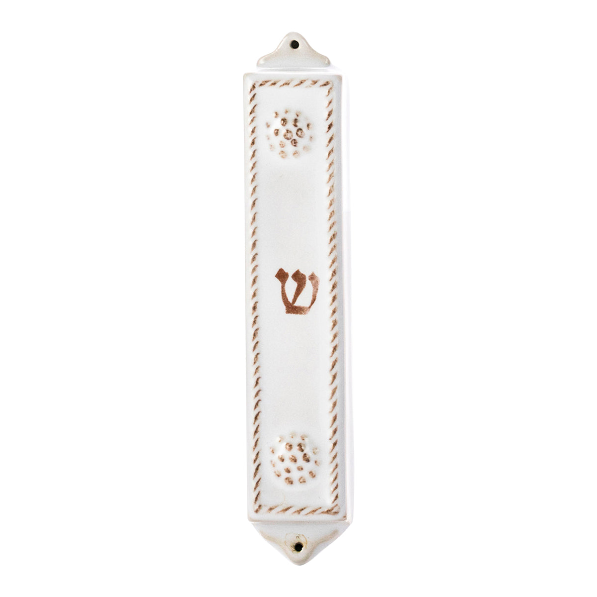 Berry and Thread Whitewash Mezuzah