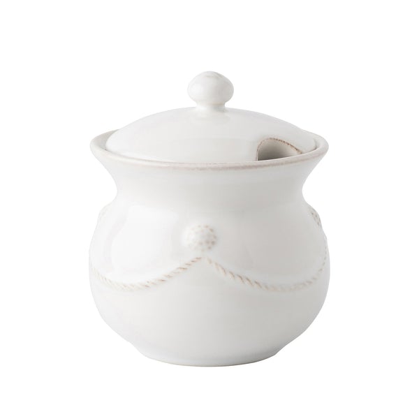 Berry & Thread Whitewash Lidded Sugar Pot